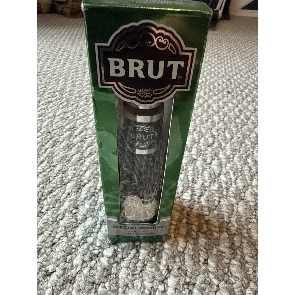 Brut Special Reserve Cologne 3 oz Spray forMen Vintage Glass Bottle New In Box